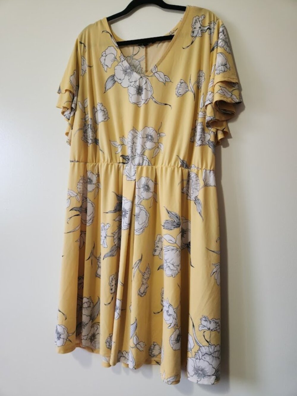 George Women's V-neck Flutter sleeve dress
